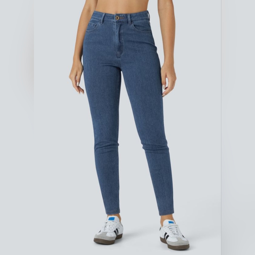 Halara Flex High Waisted Zipper Pocket Skinny Jeans
